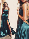 Kateprom A-Line Spaghetti Straps Long Prom Dresses Cheap Formal Gowns KPP1254