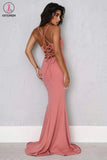 Kateprom Sexy Sheath Split Spaghetti Straps Mermaid Prom/Formal Dress KPP1252