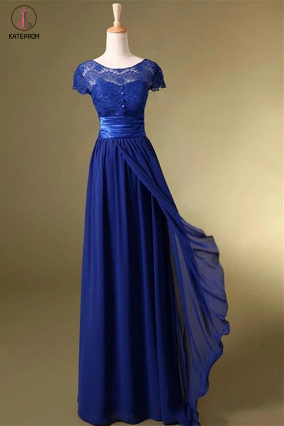 Royal Blue Long Charming Prom Dress/Evening Dress KPP0072