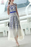New Arrival embroidery Long Prom Dress Evening Dress KPP0086