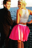 Two Piece Sleeveless Beading Prom Dress Homecoming Dress KPH0024