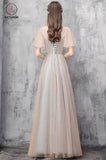 Elegant Off Shoulder Floor Length Tulle Prom Dress, Bridesmaid Dresses KPB0194