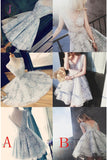 A Line V neck Ruched Lace Homecoming Dress,Sleeveless Lace Short Prom Dresses with Belt KPH0175