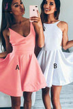 A Line Homecoming Dress V-neck Sleeveless Short Prom Dress Party Dress,Mini Dress KPH0207