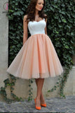Knee Length Sweetheart Straps Tulle Homecoming Dress,Cheap Short Prom Dress KPH0210