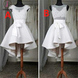 Popular Sexy High Low Cap Sleeve Homecoming Dresses with Belt,Short Prom Gown KPH0219