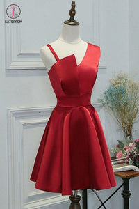 Elegant Cocktail Dress Knee Length One Piece Frock 2018 Sexy Short Burgundy Satin Prom Dress Graduation Elegant Cocktail Dress Knee Length One Piece Frock 2018 Sexy Short Burgundy Satin Prom Dress Graduation