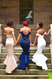 Mermaid Satin Off-the-Shoulder Prom Dresses,Bridesmaid Dress KPB0033