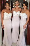 Mermaid Bridesmaid Dresses with Lace Top,Spaghetti Straps Bridesmaid Dress KPB0036