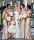 Sheath Sequined Cowl Floor-length Cap Sleeves Prom Dress,Bridesmaid Dresses KPB0056