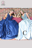 Burgundy Sleeveless V Back Prom Dress with Beads, Cheap Long Prom Dress KPP0450