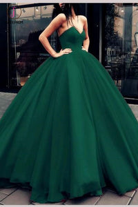 Jade Sweetheart Ball Gown Tulle Quinceanera Dress, Floor Length Puffy Prom Dress KPP0640