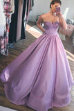 Lilac Sweetheart Ball Gown, Puffy Floor Length Quinceanera Dress, Applique Prom Dress KPP0725