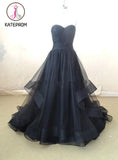 Elegant Tulle Sweetheart Long Prom Dress, Party Dresses KPP0133