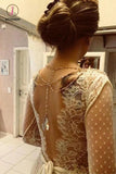 Unique Long Sleeve Boho Wedding Dresses Lace Bohemian Backless Wedding Gowns KPW0407
