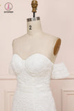 Modest Sweetheart Neck Lace Bridal Dress Beach Wedding Dresses, Sexy Boho Bridal Dress KPW0456